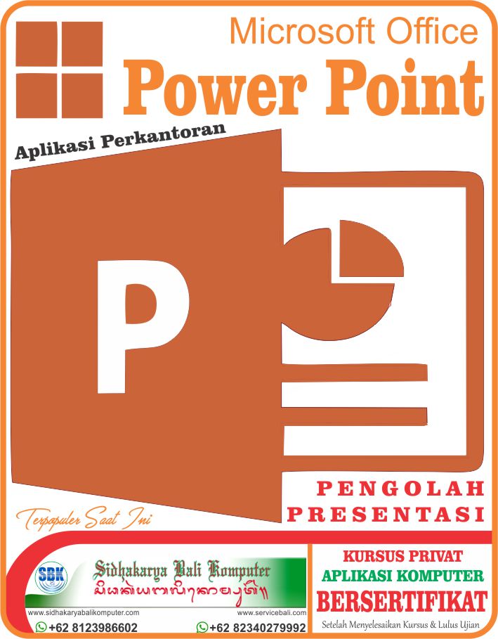 Microsoft Office Power Point, Kursus Privat Komputer tersedia di Sidhakarya Bali Komputer