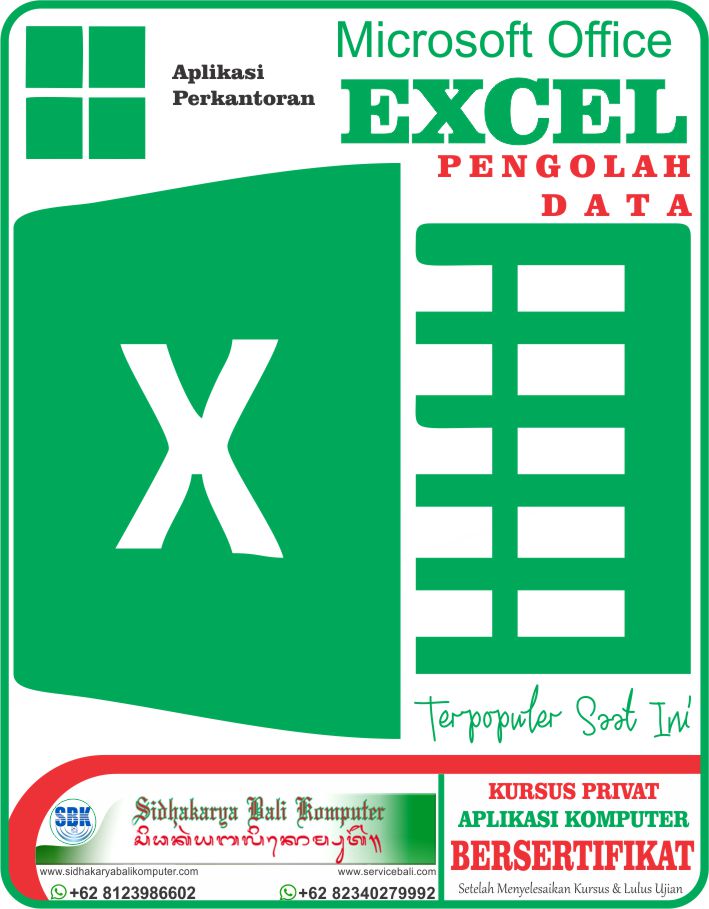 Microsoft Office Excel, Kursus Privat Komputer tersedia di Sidhakarya Bali Komputer